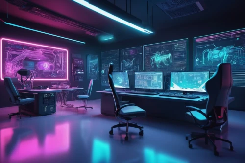 computer room,neon human resources,working space,cyberpunk,sci fi surgery room,ufo interior,study room,cyber,modern office,blur office background,the server room,creative office,cyberspace,computer desk,computer workstation,game room,conference room,desk,work space,neon coffee,Conceptual Art,Oil color,Oil Color 21