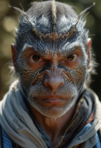 male elf,orc,kosmus,male character,saurian,goki,ape,avatar,shaman,tribal chief,kadala,natural cosmetic,lokportrait,cgi,dwarf armadillo,barbarian,neanderthal,warthog,3d rendered,iguania,Photography,General,Realistic