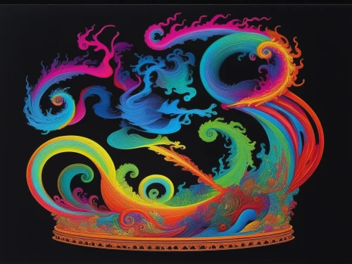colorful spiral,painted dragon,chinese dragon,barongsai,swirls,dragon design,om,dragon li,coral swirl,dragon fire,swirl,glass painting,psychedelic art,rainbow waves,swirling,cauldron,dragon,chinese art,yinyang,fractals art,Conceptual Art,Sci-Fi,Sci-Fi 18