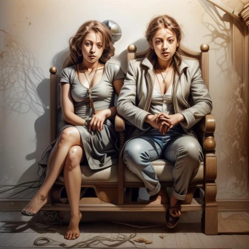 mother and daughter,mirror image,two girls,joint dolls,porcelain dolls,adam and eve,gothic portrait,two people,pear cognition,mom and daughter,thrones,business women,photo manipulation,photoshop manipulation,hear no evil,singer and actress,lionesses,wood angels,woman sitting,psychotherapy