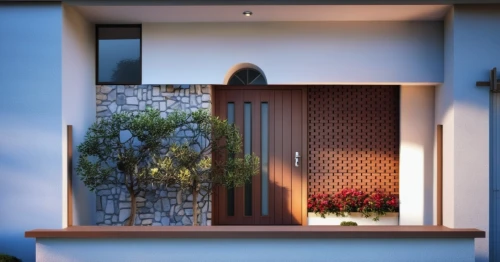 window with shutters,landscape design sydney,garden design sydney,garden door,exterior decoration,landscape designers sydney,sicily window,block balcony,wooden shutters,wooden door,window with grille,plantation shutters,corten steel,sliding door,lattice window,stucco frame,stucco wall,window with sea view,3d rendering,home door,Photography,General,Realistic