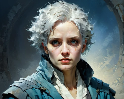 fantasy portrait,mystical portrait of a girl,winterblueher,white lady,girl portrait,the snow queen,blanche,digital painting,white rose snow queen,portrait of a girl,artemisia,old woman,sci fiction illustration,portrait background,woman portrait,elsa,artist portrait,eglantine,pike,the blue eye,Art,Classical Oil Painting,Classical Oil Painting 32