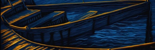 dock,boat landscape,shipwreck,stairway,blue painting,stairwell,stairs,staircase,docks,water stairs,winding steps,boat,wooden boat,stair,ghost ship,at sea,sailing blue yellow,sunken ship,sunken boat,deep blue,Illustration,Realistic Fantasy,Realistic Fantasy 25