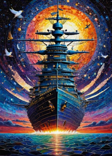 the ship,sea fantasy,victory ship,flagship,star ship,ship,ship of the line,voyager,ship releases,sailing ship,phoenix boat,tallship,ship travel,tapestry,the vessel,sail ship,ilightmarine,voyage,q-ship,shipwreck,Conceptual Art,Sci-Fi,Sci-Fi 20