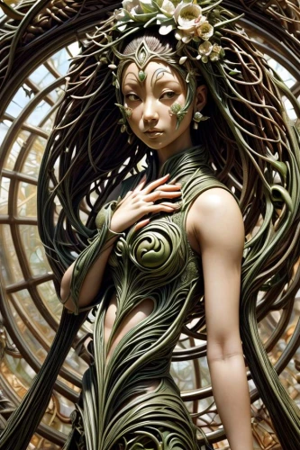 dryad,mother earth statue,medusa,goddess of justice,the enchantress,gorgon,medusa gorgon,mother earth,fantasy woman,faery,wood carving,faerie,anahata,warrior woman,fae,celtic queen,png sculpture,laurel wreath,mother nature,woman sculpture