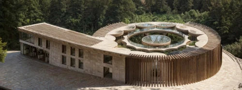 eco hotel,round house,eco-construction,dunes house,house in the mountains,cubic house,timber house,house in mountains,forest chapel,circular staircase,3d rendering,outdoor structure,futuristic architecture,round hut,tree house hotel,semi circle arch,school design,chile house,house in the forest,stargate