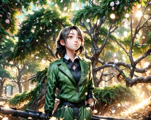 male elf,katniss,elven,background ivy,girl with tree,robin hood,elven forest,cg artwork,vietnam,clove garden,elf,forest background,honolulu creeper,xiangwei,dryad,fairy tale character,guilinggao,ara macao,fantasy picture,male character