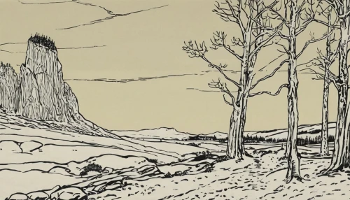 winter landscape,edward lear,arthur rackham,mountain scene,karst landscape,braque d'auvergne,cool woodblock images,snow landscape,snow scene,chalk cliff,landscape,woodcut,mountain landscape,vintage drawing,early winter,salt meadow landscape,brook landscape,small landscape,woodblock prints,snowy landscape,Art,Artistic Painting,Artistic Painting 07