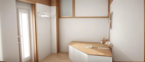 modern minimalist bathroom,bathroom cabinet,walk-in closet,inverted cottage,3d rendering,under-cabinet lighting,japanese-style room,hallway space,wooden sauna,small cabin,room divider,shower base,bathroom,laundry room,cabinetry,kitchen interior,sliding door,washroom,shower door,storage cabinet,Common,Common,Natural