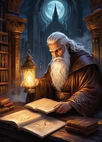scholar,magus,apothecary,magic grimoire,librarian,candlemaker,magic book,wizard,the wizard,clockmaker,the abbot of olib,fantasy picture,persian poet,heroic fantasy,fantasy art,fantasy portrait,divination,magistrate,watchmaker,jrr tolkien,Illustration,American Style,American Style 13