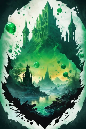 emerald sea,patrol,caerula,emerald,green aurora,witch's hat icon,green,fantasy world,green wallpaper,mobile video game vector background,game illustration,green bubbles,potions,fantasy city,background image,cauldron,cleanup,hogwarts,fantasy landscape,shard of glass,Photography,Artistic Photography,Artistic Photography 07