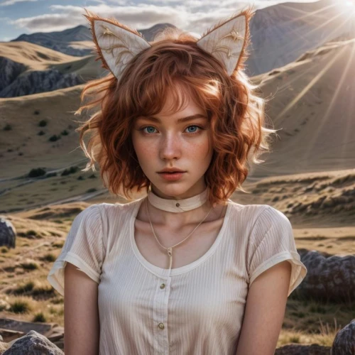 cat ears,kat,lynx,ginger cat,cub,ox,fox,wild cat,feline look,sand fox,puma,desert fox,child fox,fae,lioness,cute fox,devil,a fox,little fox,feline