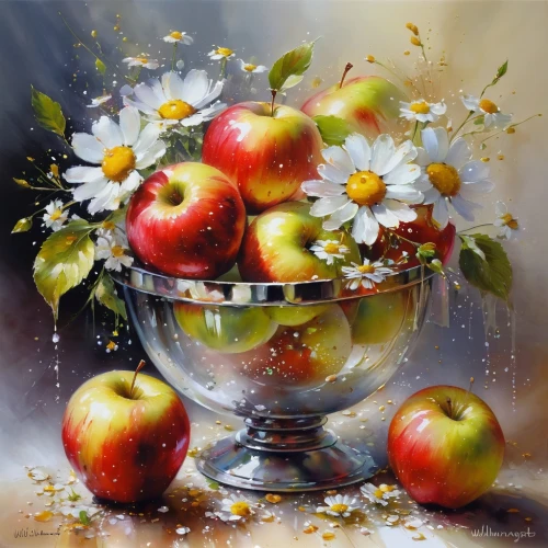 basket with apples,basket of apples,bowl of fruit in rain,cart of apples,autumn still life,golden apple,red apples,apple harvest,apple tree,fruit bowl,apples,blossoming apple tree,oil painting on canvas,summer still-life,cherries in a bowl,oil painting,bowl of fruit,still life of spring,apple trees,apple flowers,Conceptual Art,Oil color,Oil Color 03