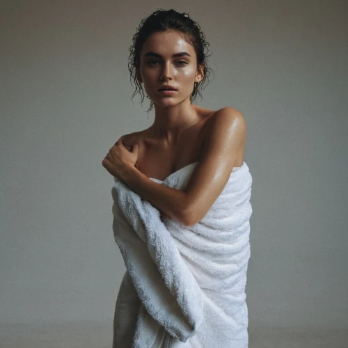 in a towel,towel,bathrobe,towels,bath white,guest towel,beach towel,nightgown,wet,wrapped up,girl in cloth,blanket,laundress,wet girl,girl with cloth,milk bath,washcloth,bed sheet,robe,tub,Photography,Documentary Photography,Documentary Photography 08