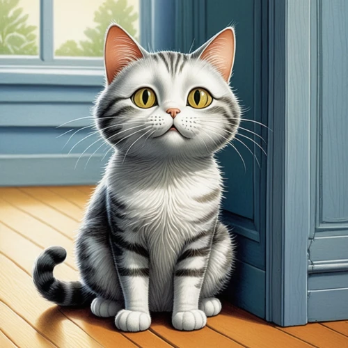 british shorthair,american shorthair,american bobtail,european shorthair,scottish fold,cartoon cat,cute cat,silver tabby,cute cartoon character,american curl,domestic short-haired cat,kurilian bobtail,breed cat,blue eyes cat,chartreux,cat cartoon,cat image,tabby cat,cute cartoon image,cat vector,Illustration,Children,Children 03