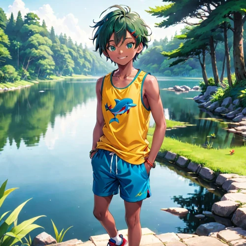 summer background,studio ghibli,summer day,2d,summer clothing,arnica,green summer,anime boy,link,anime japanese clothing,world digital painting,sea aster,mowgli,cg artwork,meteora,hiker,summer,swimmer,child in park,digital painting,Anime,Anime,General