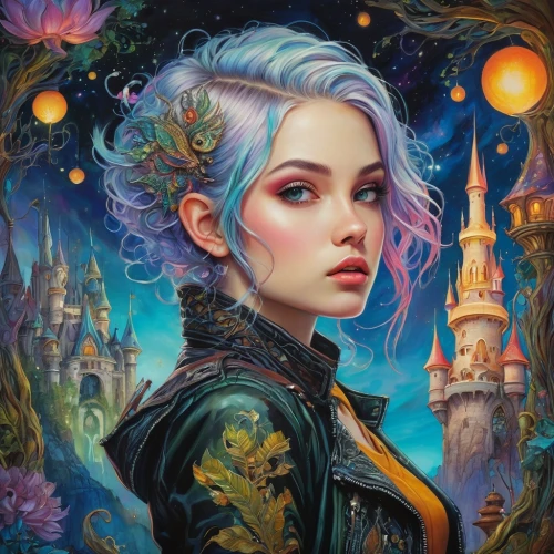 fantasy portrait,fantasy art,mystical portrait of a girl,cinderella,rosa ' amber cover,fantasy picture,romantic portrait,fairy tale character,portrait background,fantasia,fae,elsa,cg artwork,gothic portrait,vanessa (butterfly),artist portrait,rapunzel,flora,oil painting on canvas,rosa 'the fairy,Conceptual Art,Fantasy,Fantasy 08