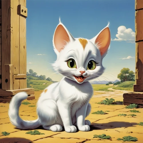 cartoon cat,arabian mau,turkish angora,cute cat,cute cartoon character,white cat,turkish van,calico cat,breed cat,felidae,domestic short-haired cat,japanese bobtail,cat vector,aegean cat,birman,kurilian bobtail,little cat,cat image,capricorn kitz,chinese pastoral cat,Illustration,Retro,Retro 18