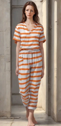 horizontal stripes,plus-size model,one-piece garment,mime,it,fatayer,orange,girl in a long,girl in a historic way,children is clothing,girl with cloth,mime artist,girl with cereal bowl,prisoner,porcelaine,striped background,fat,the girl in nightie,plus-size,madeleine,Photography,Realistic