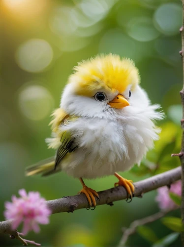 saffron finch,yellow finch,asian bird,exotic bird,yellow winter finch,fluffed up,japanese white-eye,bird flower,caique,tropical bird climber,perched bird,tropical bird,perching bird,nature bird,cute parakeet,bird on branch,beautiful bird,gold finch,dickcissel,cockatiel,Illustration,Realistic Fantasy,Realistic Fantasy 24