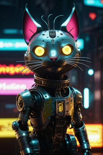 cyberpunk,chat bot,cat warrior,terminator,cartoon cat,guardians of the galaxy,cat,rocket raccoon,minibot,tom cat,cat vector,scifi,bot icon,sci - fi,sci-fi,catwoman,rex cat,sci fi,bot,animal feline,Conceptual Art,Sci-Fi,Sci-Fi 09