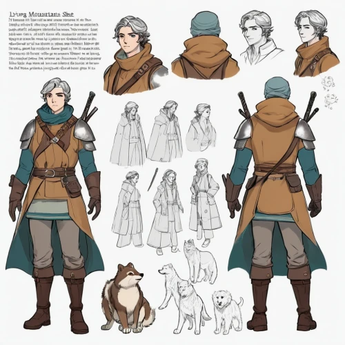 east-european shepherd,shepherd mongrel,male character,concept art,robin hood,shepherd,hanover hound,gamekeeper,male elf,main character,horse herder,shepherd's staff,mountain guide,aesulapian staff,lapponian herder,costume design,coat color,the wanderer,adventurer,quarterstaff,Unique,Design,Character Design