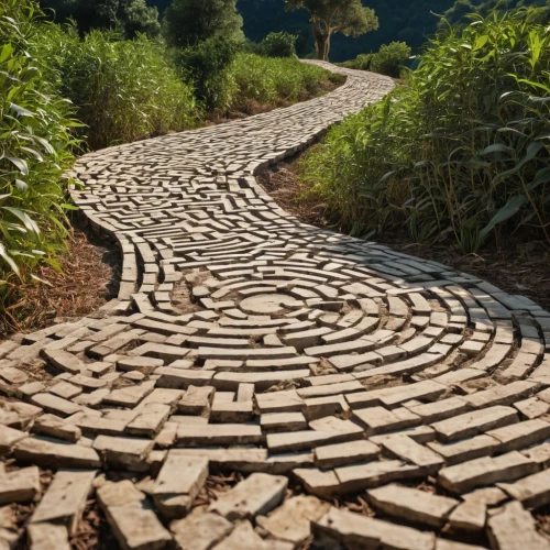 tire track,stone wall road,wooden path,pathway,winding road,paving stones,the mystical path,footpath,paving stone,hiking path,winding steps,wooden track,labyrinth,cobbles,the way,bicycle path,cobblestones,pavers,the path,tire tracks,Photography,General,Realistic