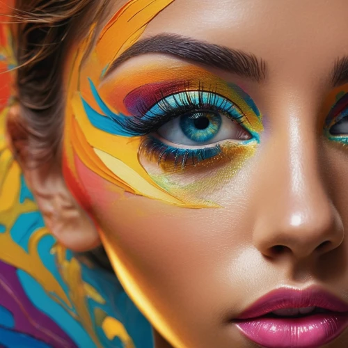 bodypainting,neon makeup,body painting,neon body painting,airbrushed,vibrant color,bodypaint,eyes makeup,peacock eye,retouching,women's cosmetics,colorful spiral,vibrant,makeup artist,women's eyes,beauty face skin,cosmetics,multicolor faces,painting technique,retouch,Photography,General,Commercial