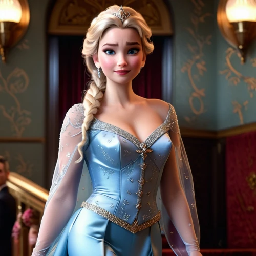 elsa,princess anna,princess sofia,rapunzel,cinderella,ball gown,the snow queen,tiana,suit of the snow maiden,disney character,princess,frozen,a princess,bodice,ice princess,barbie doll,princess' earring,fairy tale character,miss circassian,tangled,Photography,General,Cinematic