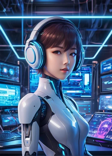 ai,cyborg,kosmea,vector girl,robot icon,cyber,hong,cg artwork,nova,girl at the computer,futuristic,cybernetics,artificial intelligence,siu mei,echo,scifi,robotics,bot icon,cyberpunk,chat bot,Illustration,Japanese style,Japanese Style 03