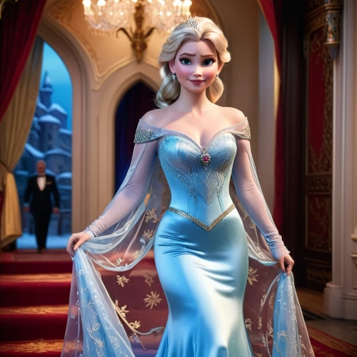 elsa,ball gown,cinderella,the snow queen,rapunzel,princess sofia,tiana,princess anna,disney character,white rose snow queen,ice princess,ice queen,strapless dress,disney rose,a princess,frozen,princess,suit of the snow maiden,wedding gown,disney,Photography,General,Cinematic