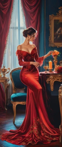 lady in red,man in red dress,victorian lady,red gown,maraschino,red tablecloth,woman drinking coffee,red hat,meticulous painting,dressmaker,the gramophone,the hat of the woman,flamenco,elegance,victorian style,the victorian era,vintage woman,emile vernon,girl in red dress,victorian fashion,Conceptual Art,Daily,Daily 21