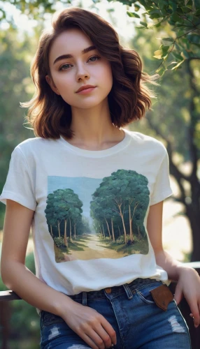 girl in t-shirt,isolated t-shirt,girl with tree,t-shirt printing,print on t-shirt,forest background,tshirt,photos on clothes line,tee,pictures on clothes line,farmer in the woods,birch tree background,girl in the garden,trees with stitching,birch forest,t shirt,premium shirt,girl in a long,shirt,long-sleeved t-shirt,Illustration,Abstract Fantasy,Abstract Fantasy 05
