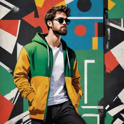 male model,green jacket,virat kohli,men's wear,smart look,men clothes,passenger groove,colorful background,fashion street,ray-ban,color blocks,geometric style,advertising clothes,outerwear,bolero jacket,color block,colourful,stylograph,jacket,man's fashion,Art,Artistic Painting,Artistic Painting 43