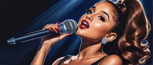 jazz singer,singer,microphone,playback,mic,singing,pin up girl,modern pop art,blues and jazz singer,oil painting on canvas,pop art style,wireless microphone,girl-in-pop-art,cool pop art,pin up,backing vocalist,pin-up girl,music artist,vocal,artistry,Conceptual Art,Daily,Daily 17