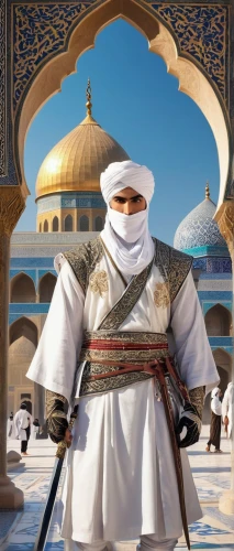 sultan,ibn tulun,khazne al-firaun,muhammad,sultan ahmed,pure-blood arab,arabian,khanqah,kul-sharif,middle eastern monk,sheikh,al-kharrana,rem in arabian nights,quasr al-kharana,aesulapian staff,muslim background,sheik,islam,allah,al-aqsa,Illustration,Japanese style,Japanese Style 04