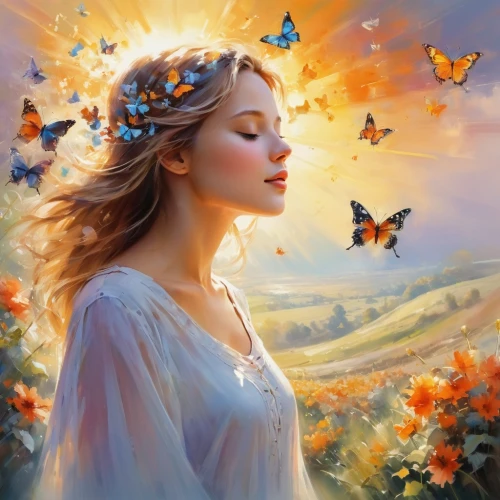 butterfly background,butterflies,butterfly floral,faery,faerie,passion butterfly,yellow butterfly,mystical portrait of a girl,vanessa (butterfly),ulysses butterfly,julia butterfly,butterfly,flower fairy,white butterflies,isolated butterfly,fluttering,moths and butterflies,sky butterfly,fantasy picture,fairies aloft,Conceptual Art,Oil color,Oil Color 03