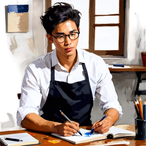 male poses for drawing,artist portrait,illustrator,kai yang,drawing course,study,white-collar worker,photo painting,world digital painting,painting technique,yukio,janome chow,scholar,reading glasses,hon khoi,adobe illustrator,author,sci fiction illustration,cooking book cover,guk,Conceptual Art,Oil color,Oil Color 22