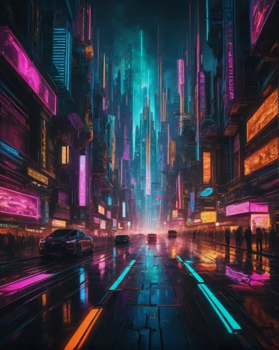 cyberpunk,metropolis,colorful city,futuristic landscape,cityscape,tokyo city,futuristic,shinjuku,fantasy city,tokyo,vapor,dystopian,shanghai,city at night,city lights,hong kong,urban,cities,matrix,scifi,Photography,General,Fantasy