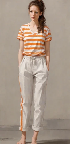 orange,girl with cloth,prisoner,girl with cereal bowl,child portrait,girl in overalls,horizontal stripes,girl with a wheel,girl in a long,mime artist,png transparent,trousers,mime,transparent image,female model,girl on a white background,orange half,benetton,dwarf,portrait of a girl,Digital Art,Ink Drawing