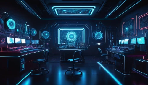 computer room,ufo interior,sci fi surgery room,cyber,laboratory,the server room,music background,neon coffee,blue room,aqua studio,control center,music workstation,cyberspace,cinema 4d,music store,neon human resources,cyberpunk,nightclub,3d background,echo,Illustration,Abstract Fantasy,Abstract Fantasy 07