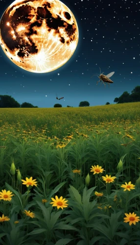 dandelion background,flying dandelions,fireflies,sunflower field,sunflowers and locusts are together,flying seed,flying seeds,moon and star background,cartoon video game background,firefly,dandelion field,cosmos field,mushroom landscape,chrysanthemum background,moonflower,fantasy picture,dandelion flying,helianthus,meteor shower,wood daisy background,Photography,General,Realistic