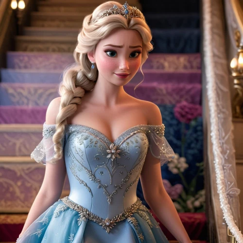 elsa,cinderella,rapunzel,princess sofia,princess anna,ball gown,fairy tale character,disney character,the snow queen,tiana,a princess,princess,disney rose,suit of the snow maiden,princess' earring,doll dress,white rose snow queen,winter dress,frozen,bodice,Photography,General,Cinematic