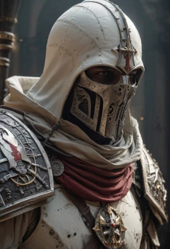 templar,crusader,raider,warlord,iron mask hero,centurion,assassin,mercenary,knight armor,gladiator,the emperor's mustache,paladin,spartan,cent,massively multiplayer online role-playing game,sultan,assassins,male character,male mask killer,cullen skink