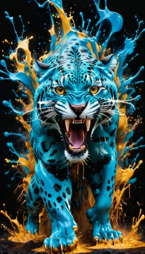 blue tiger,tiger png,tiger,leopard's bane,panther,asian tiger,a tiger,roar,jaguar,tigers,om,to roar,roaring,royal tiger,wild cat,tigerle,bengal tiger,zodiac sign leo,fire background,tiger cat,Conceptual Art,Graffiti Art,Graffiti Art 08