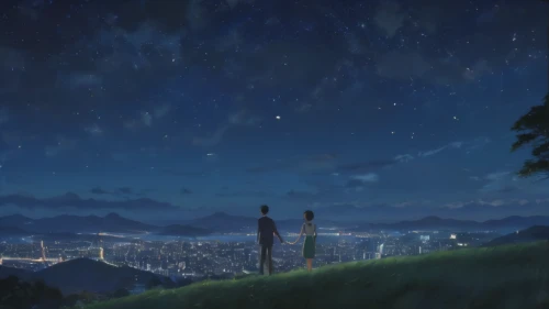 starry sky,violet evergarden,clear night,night sky,moon and star background,nightsky,night stars,the night sky,starlight,falling stars,night scene,stargazing,star sky,falling star,evening atmosphere,atmosphere,the moon and the stars,stars and moon,fireflies,constellations,Photography,General,Cinematic
