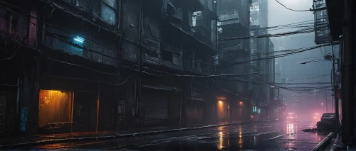 alleyway,alley,cyberpunk,hanoi,rainy,cityscape,shinjuku,narrow street,blind alley,shanghai,slums,slum,evening atmosphere,the street,atmosphere,urban,world digital painting,mist,kowloon,light rain,Illustration,Japanese style,Japanese Style 18