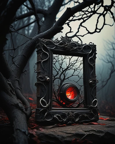 halloween frame,round autumn frame,decorative frame,fire ring,mirror of souls,fire screen,fairy door,magic mirror,fireplaces,fireplace,photo manipulation,mirror frame,wooden frame,autumn frame,ivy frame,fantasy picture,fall picture frame,art nouveau frame,witch's house,picture frame,Illustration,Black and White,Black and White 01