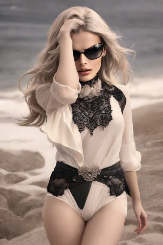 beach background,malibu,on the beach,photo session in bodysuit,white sand,swimsuit bottom,see through,sunglasses,see-through clothing,agent provocateur,beach,dita,plus-size model,blonde woman,madonna,see thru,on the shore,cool blonde,video clip,femme fatale