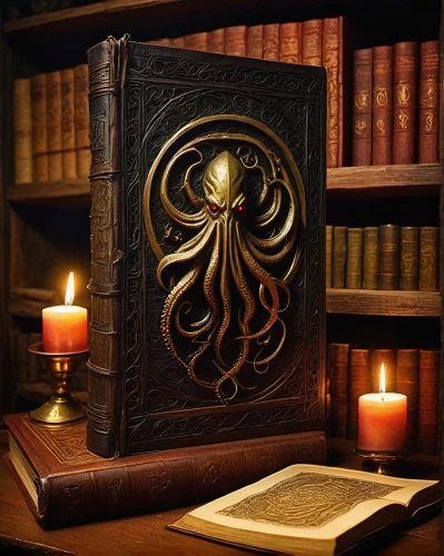 magic grimoire,magic book,spiral book,giant squid,mystery book cover,kraken,book bindings,prayer book,book gift,book antique,cephalopod,bookend,library book,e-book reader case,deep sea nautilus,book cover,a book,open spiral notebook,the books,bookworm,Art,Classical Oil Painting,Classical Oil Painting 44